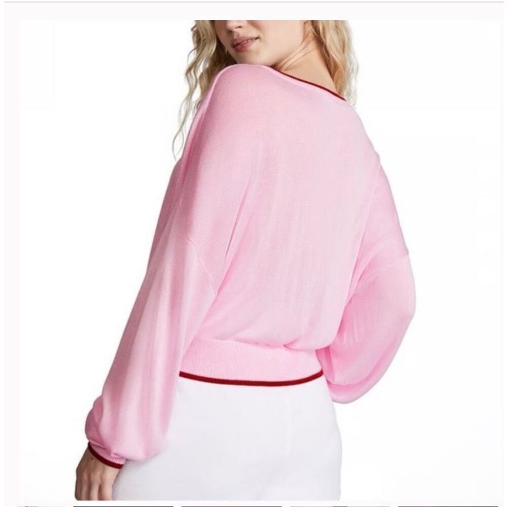 Victoria’s Secret PINK CAMBRIDGE KNIT CREW SWEATER MEDIUM - Picture 2 of 5